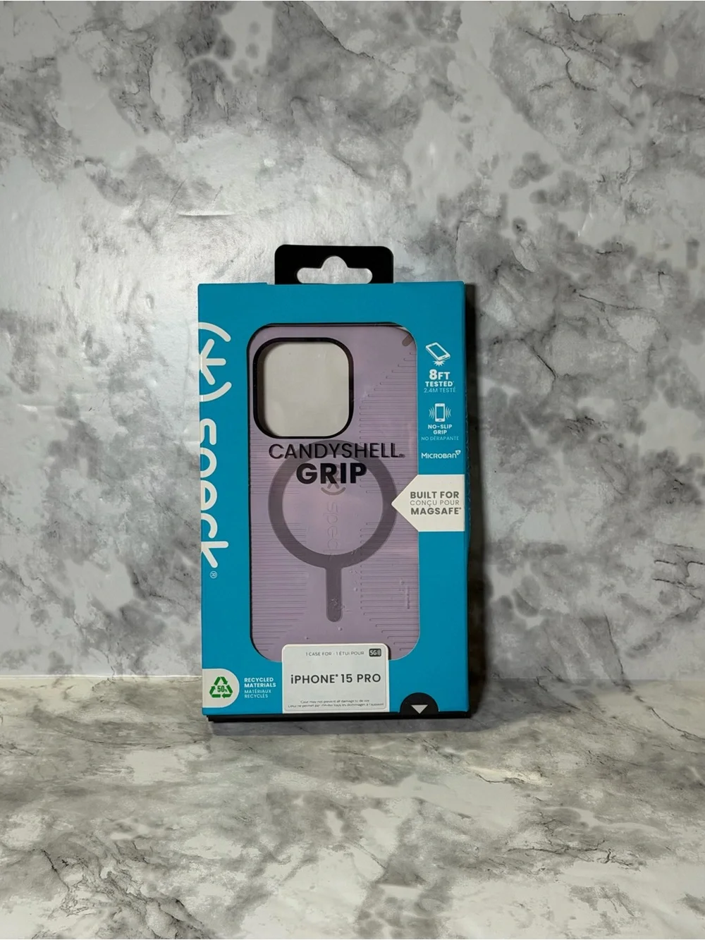 speck CandyShell Grip Case for iPhone 15 Pro - Lavender
